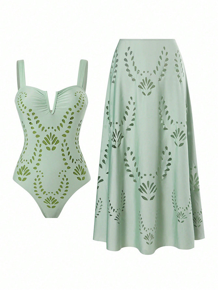 Women's swimsuit with elegant skirt and sophisticated cut-outs Mune Fashion