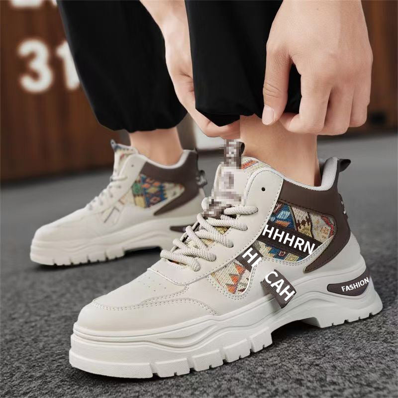 Men's Platform Sneaker with Ethno Fabric Inserts Mune Fashion