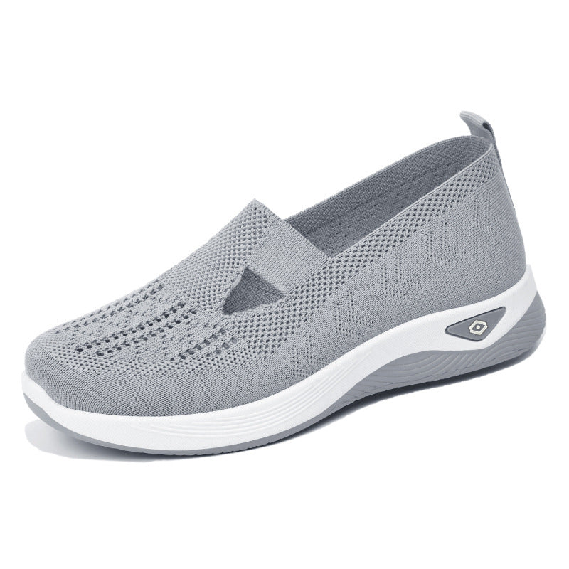 Women's lightweight breathable slip-on sneakers with elastic knit upper and orthopedic comfort sole Mune Fashion