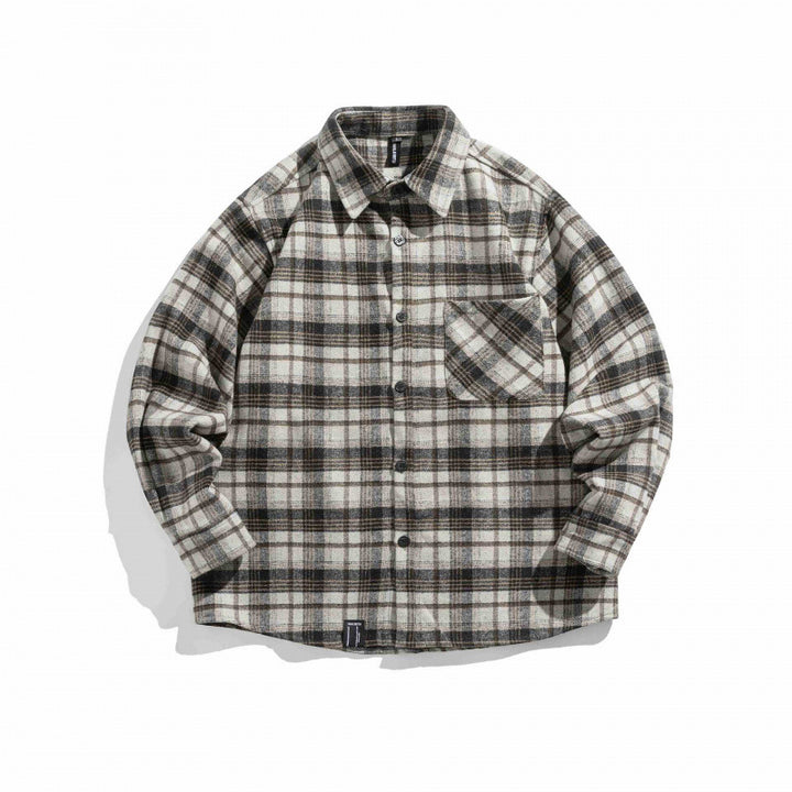 Unisex Karo-Flannel-Overshirt with boxy cut and patch chest pocket Mune Fashion