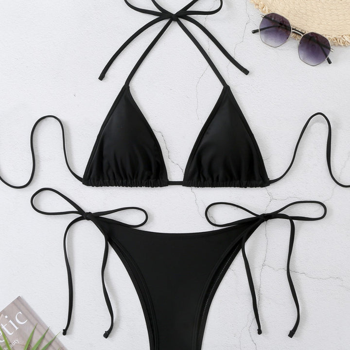 Women's Triangle Bikini Set with Adjustable Straps and High Leg Cut Mune Fashion