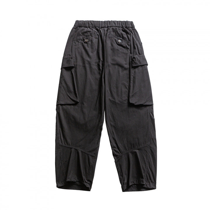 Men's Baggy Cargo Pants with Elastic Waistband, Drawstring, and Reinforced Knee Areas Mune Fashion
