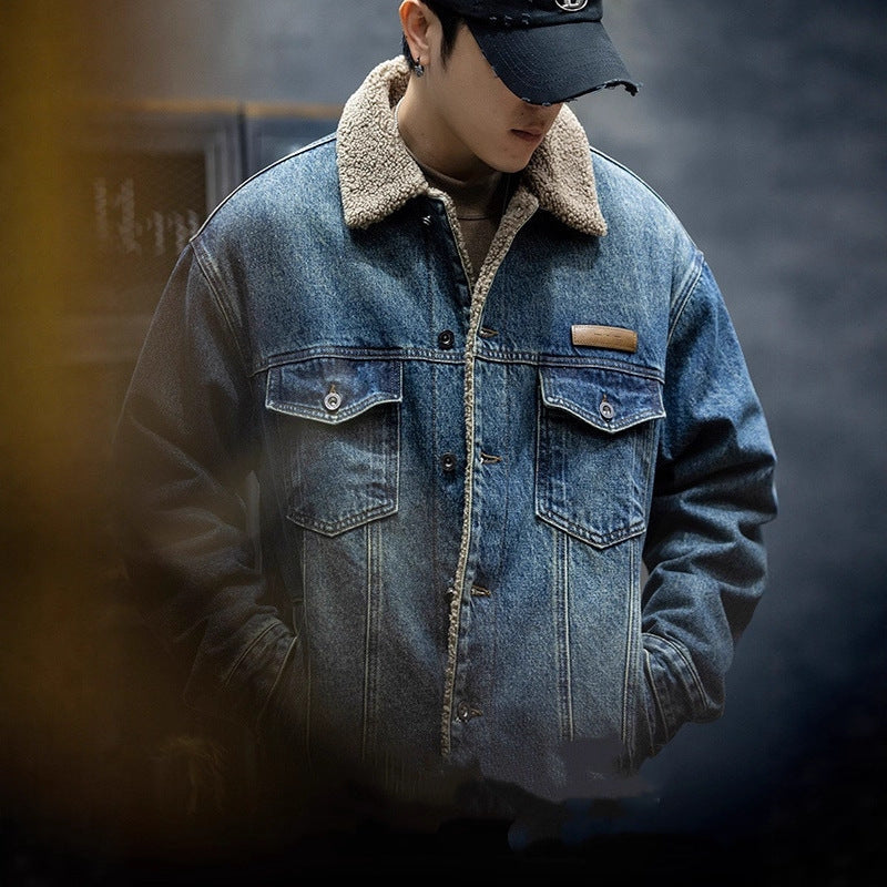 Men's Casual Denim Jacket with Teddy Lining Mune Fashion