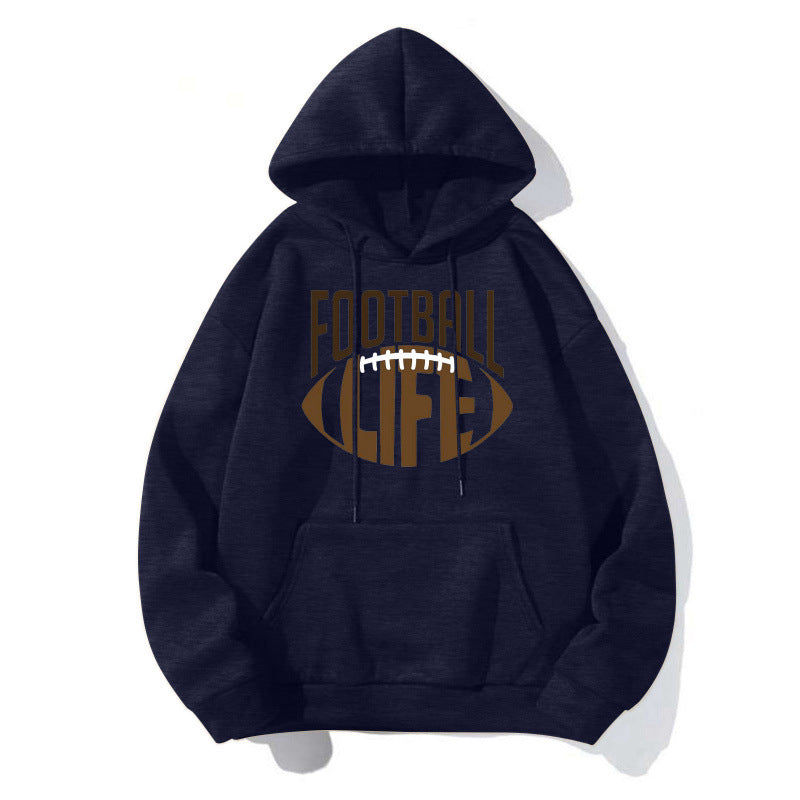 Ladies Sporty Hoodie with Football Motif Mune Fashion