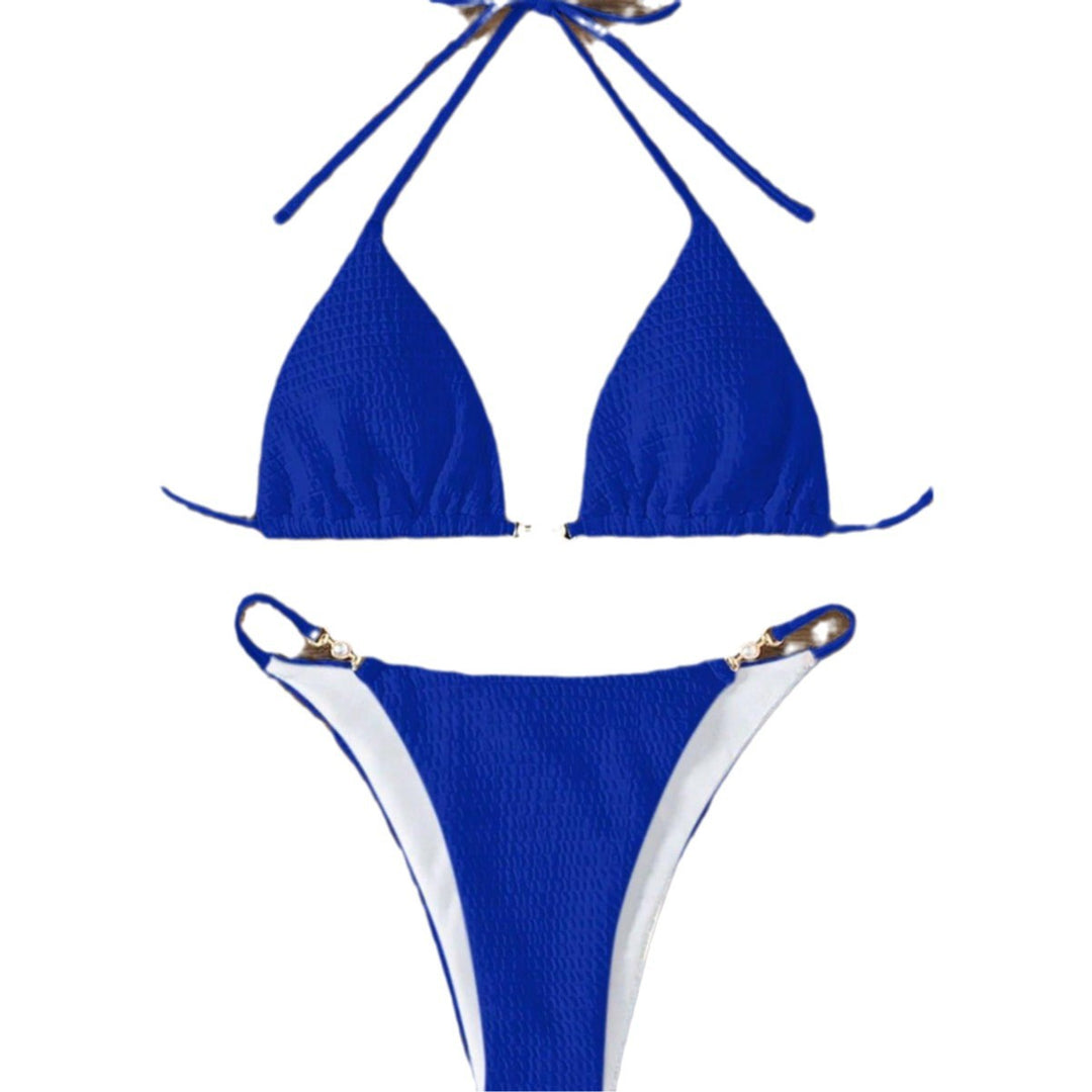Women's Triangle Bikini with fashionable lacing details and elegant accents Mune Fashion