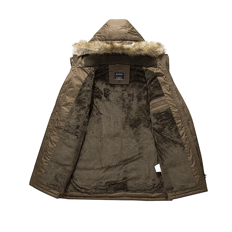Men's urban thermal parka with warming teddy lining, faux fur hood, and multiple pockets Mune Fashion
