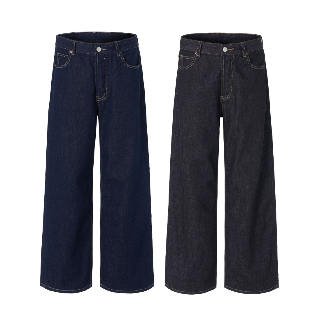 Men's Extra Wide Denim Palazzo Pants with High Waist and Extended Hem Mune Fashion