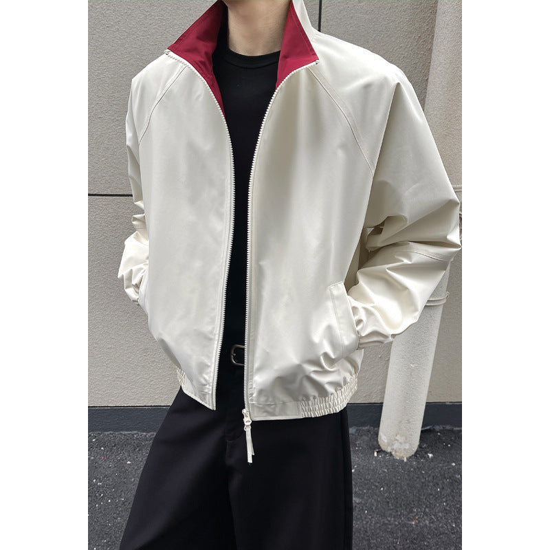 Men's Stylish Transitional Jacket with Contrasting Collar Mune Fashion