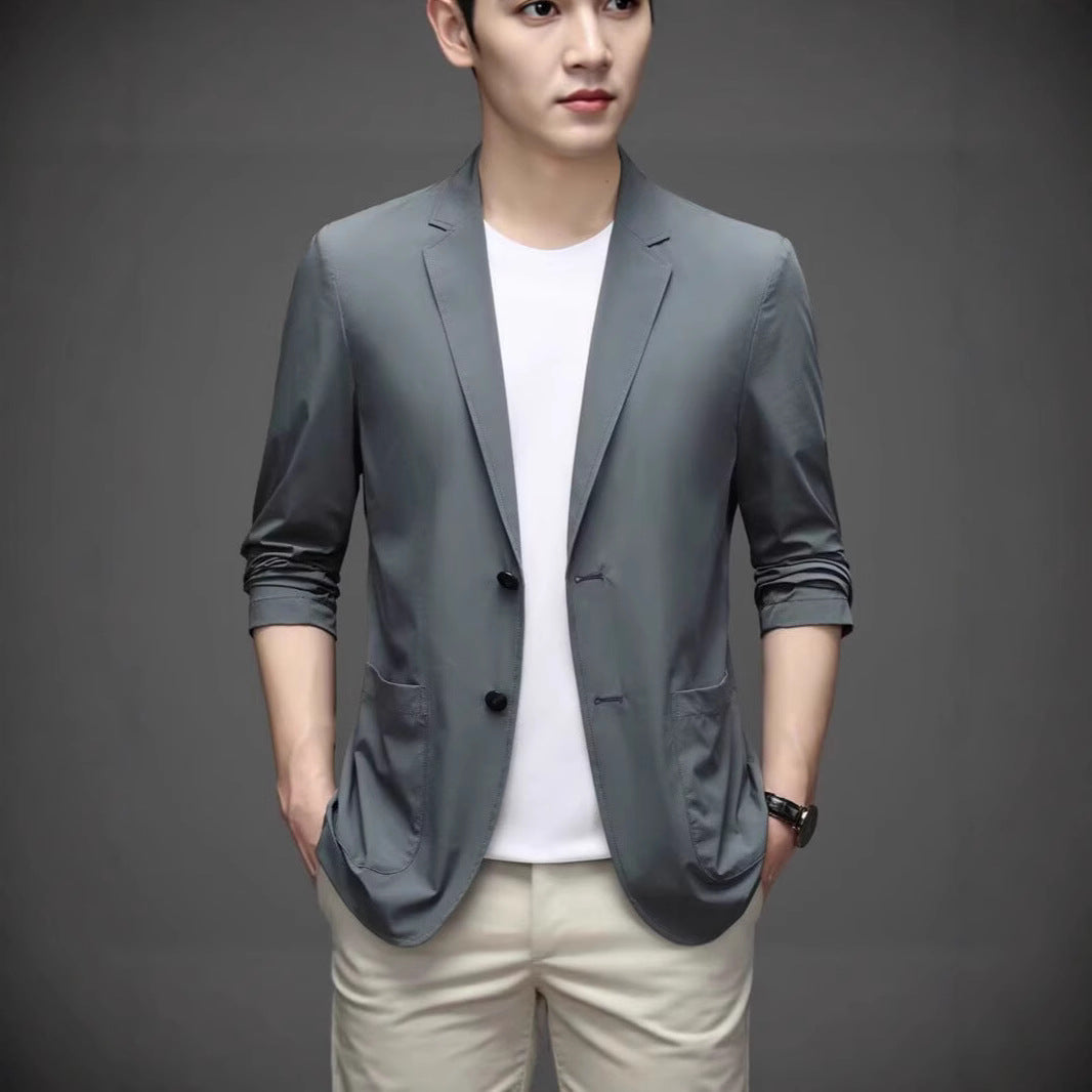 Men's Stylish Blazer with High Collar Mune Fashion