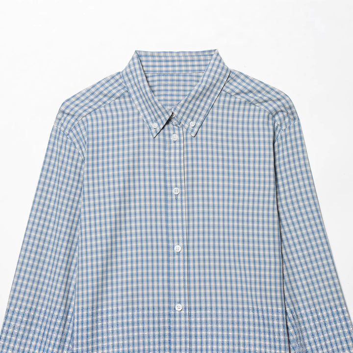 Men's checked button-down shirt with Kent collar and slim silhouette Mune Fashion