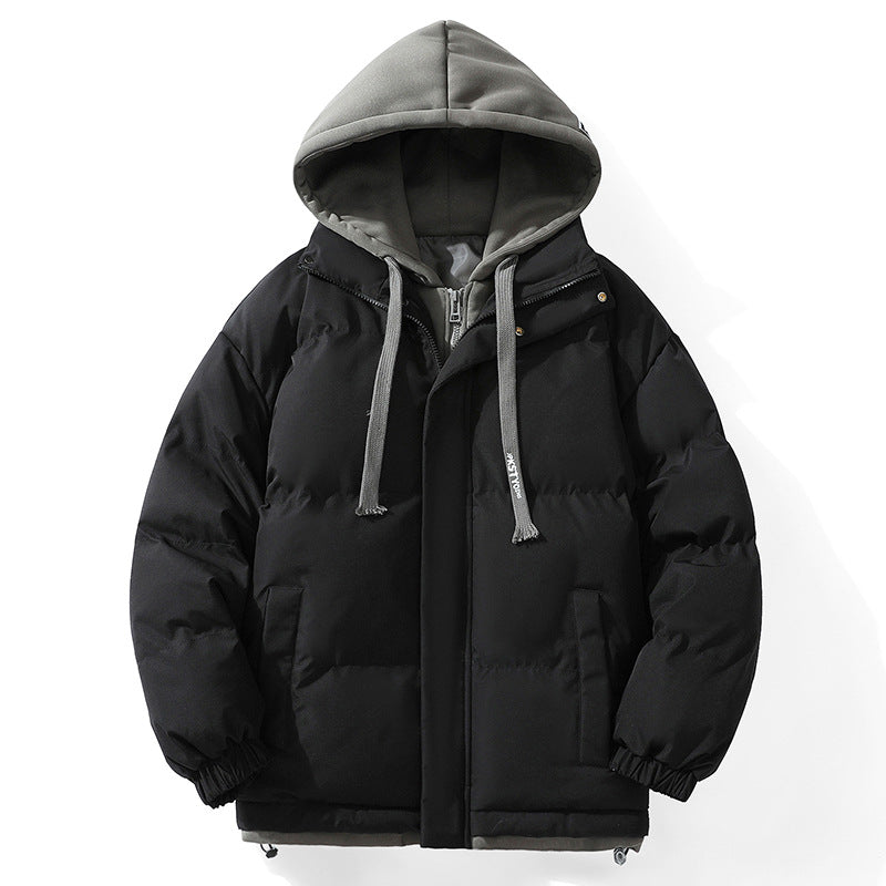 Unisex Padded Hooded Quilted Jacket with Double-Layer Hood and Elastic Cuffs Mune Fashion