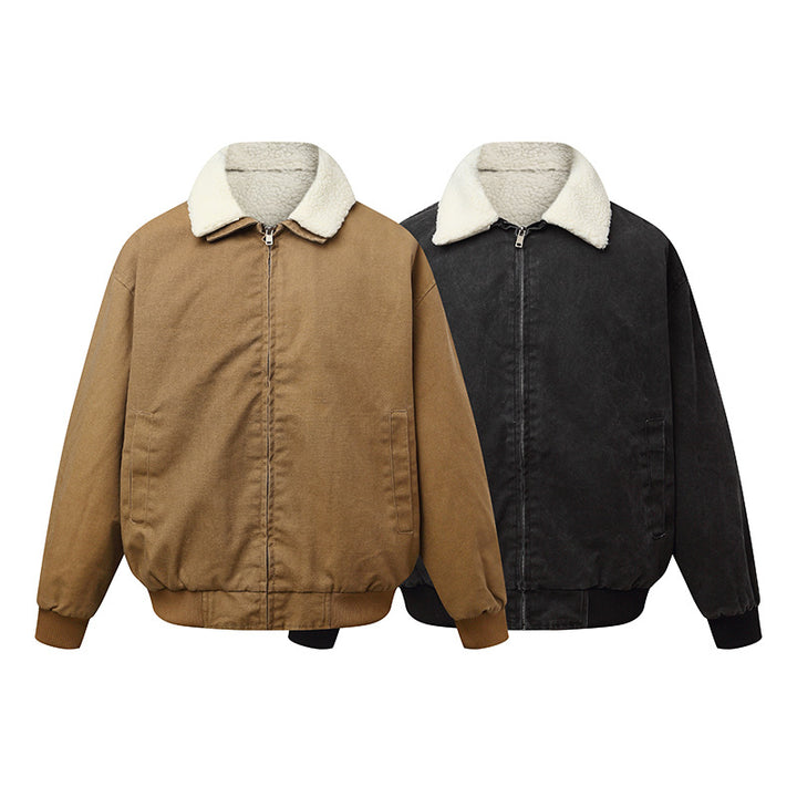 Unisex Padded Boxy Bomber Jacket with Teddy Collar Mune Fashion