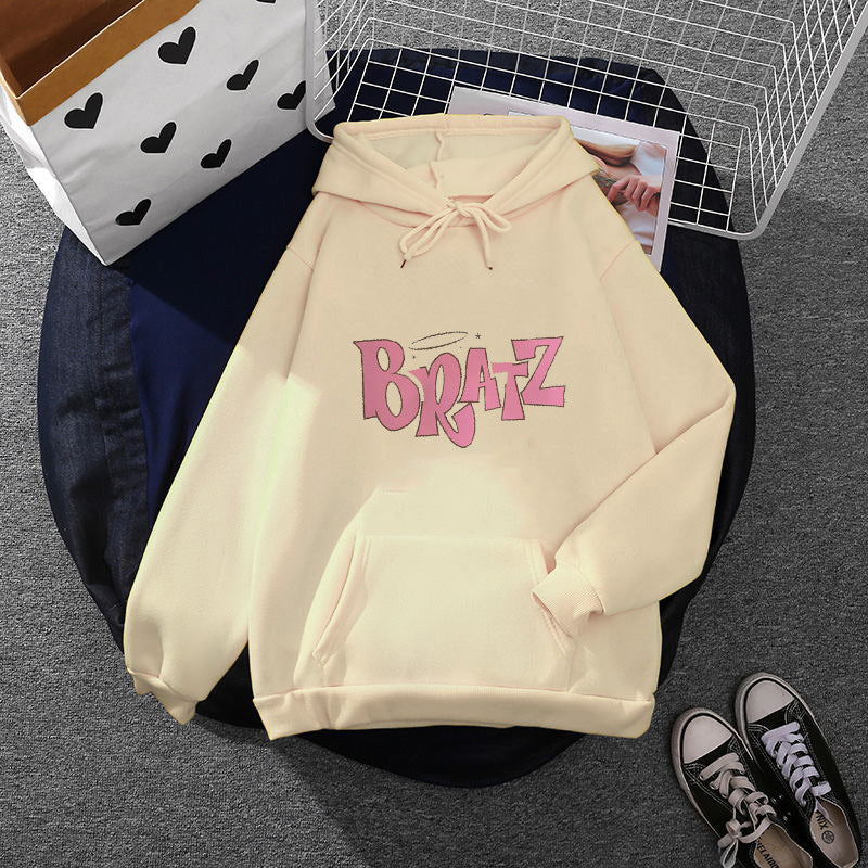 Women's casual oversized hoodie with lettering graphic and kangaroo pocket Mune Fashion