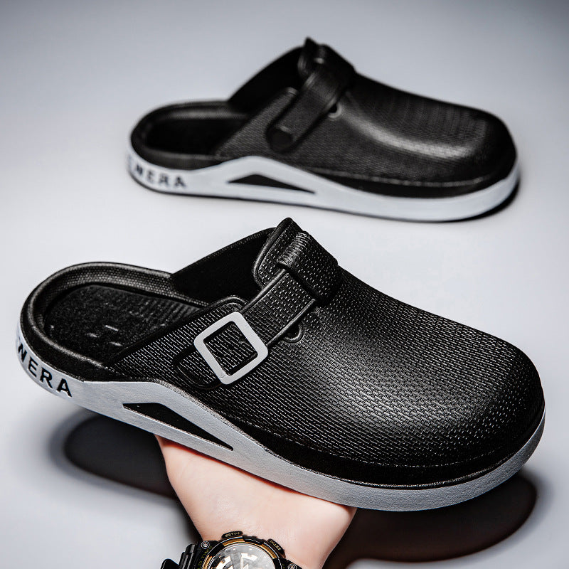 Men's Modern Leisure Clogs with Textured Surface and Anatomical Cushioning Sole Mune Fashion