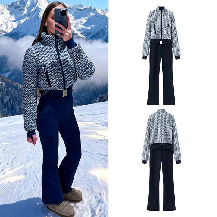 Women Functional Utility Overall with Zippers and Waist Belt Mune Fashion