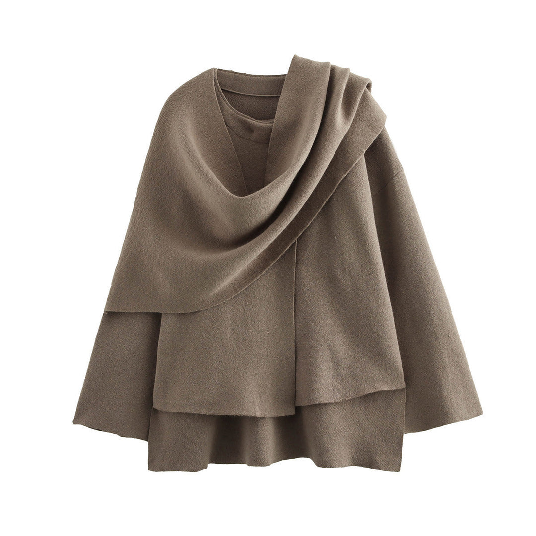 Mune | Women asymmetrical poncho-like jacket made of soft material