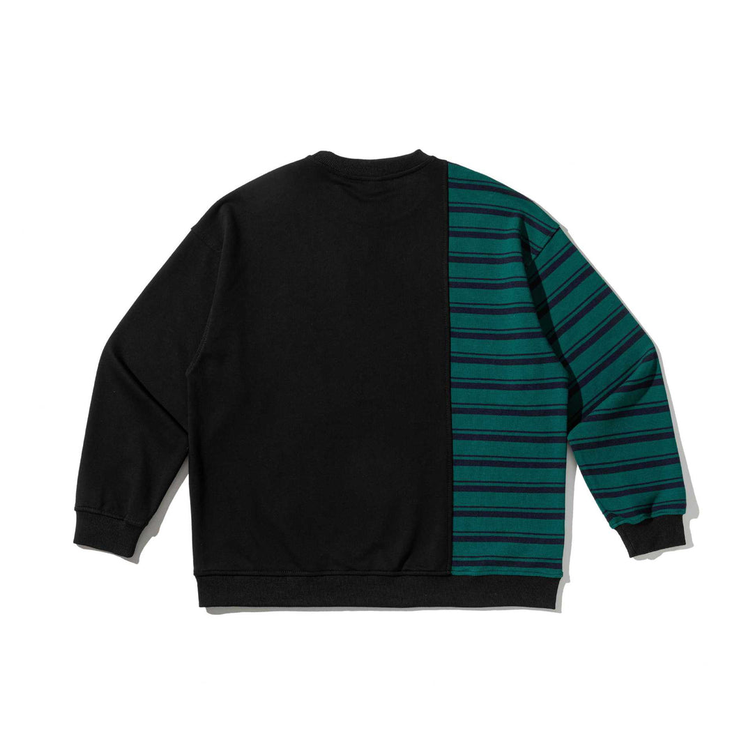 Men's oversized sweatshirt in two-tone block design with stripes Mune Fashion
