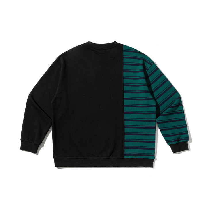 Men's oversized sweatshirt in two-tone block design with stripes Mune Fashion