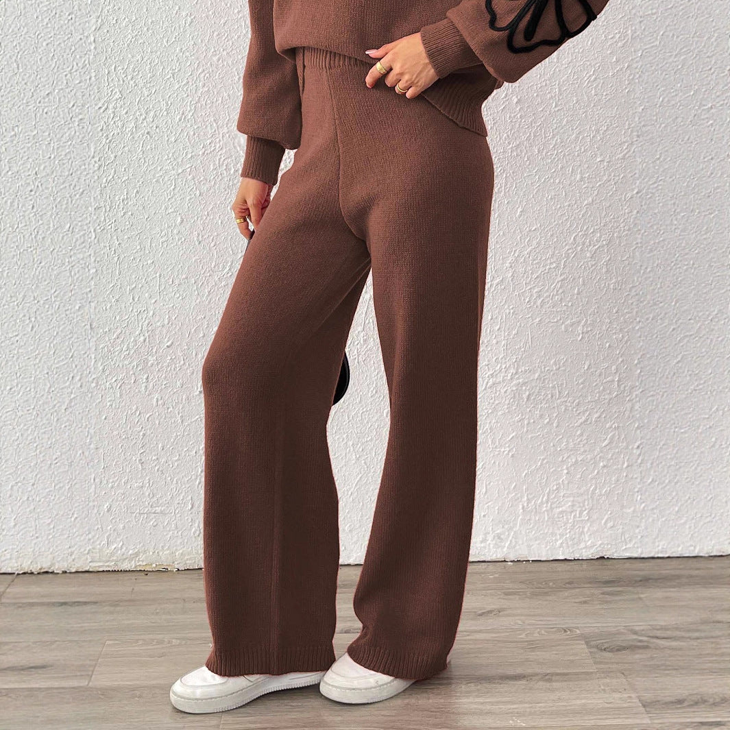 Women Wide Knit Pants Mune Fashion