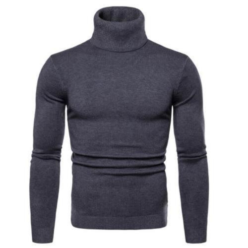 Men's figure-hugging turtleneck sweater made of fine knit with elastic fit Mune Fashion