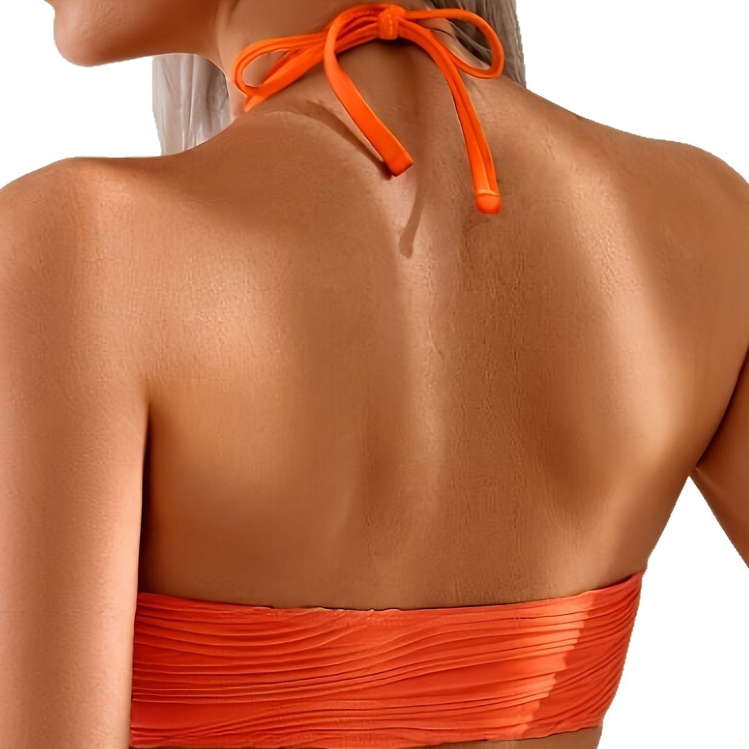 Women's bandeau bikini with gathering and lacing Mune Fashion