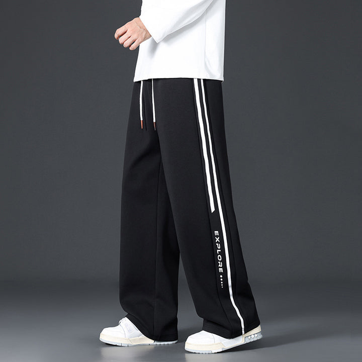 Men's Comfortable Sports Pants with Side Stripes