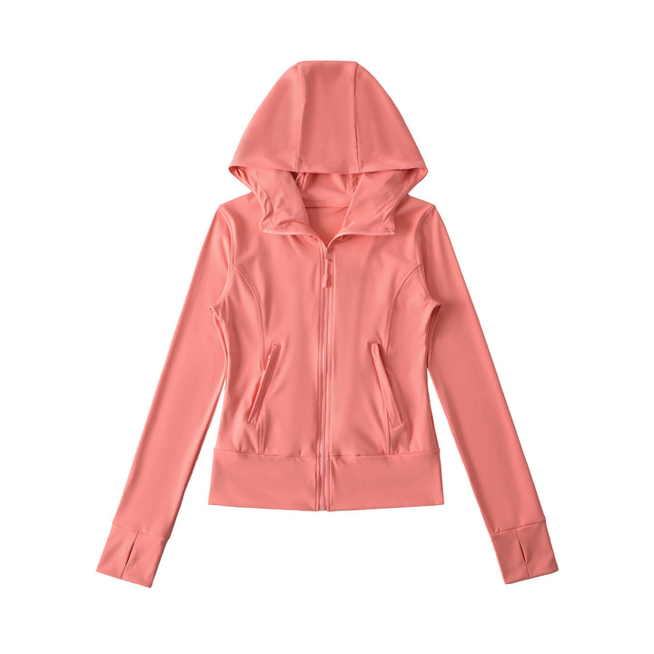Women's Hooded Sports Jacket with Full Zip, Tailored Fit, and Integrated Zipper Pockets Mune Fashion