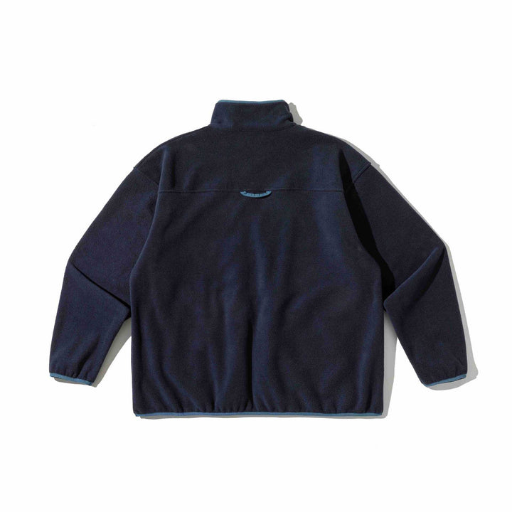 Unisex Fleece Pullover with half high zipper, kangaroo pocket and college style embroidery Mune Fashion