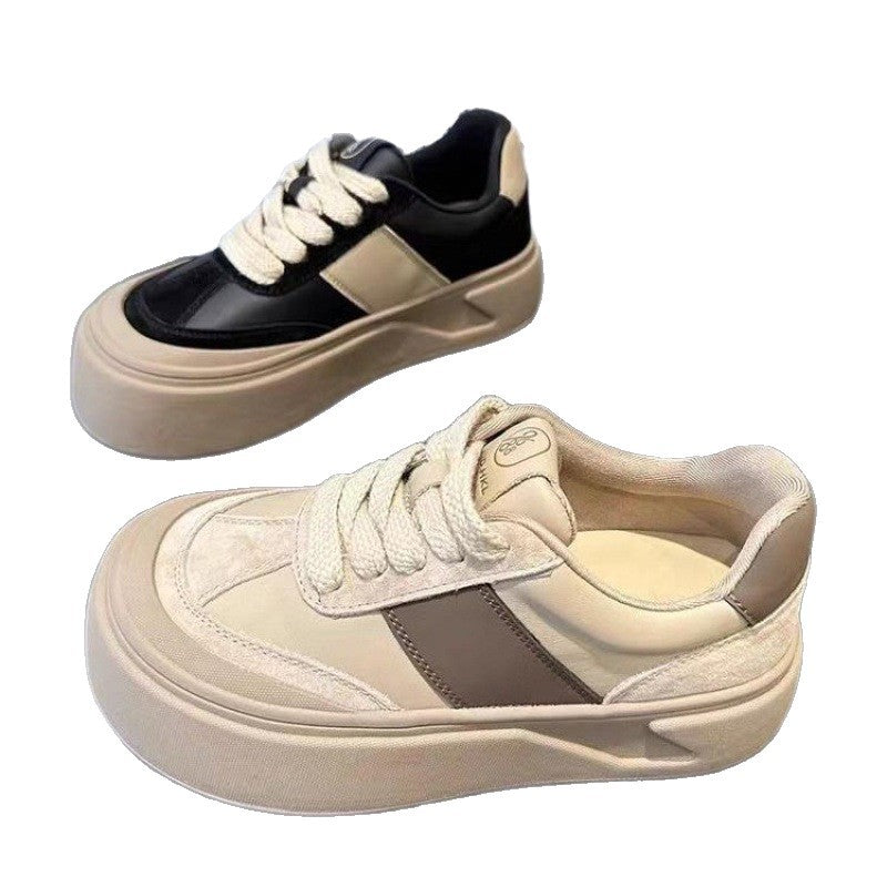 Women's Platform Sneakers with Casual Retro Design and Soft Upper Material Mune Fashion