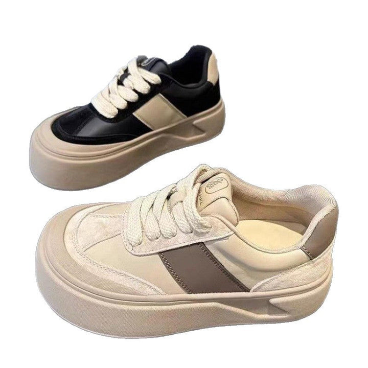 Women's Platform Sneakers with Casual Retro Design and Soft Upper Material Mune Fashion