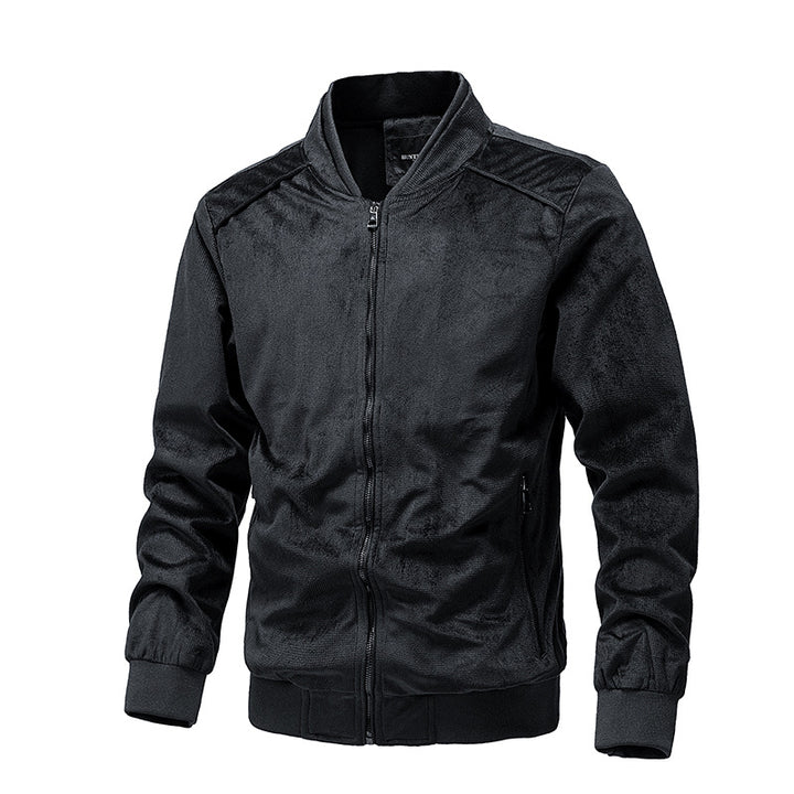 Men's lightweight bomber jacket made of fine corduroy with ribbed cuffs Mune Fashion