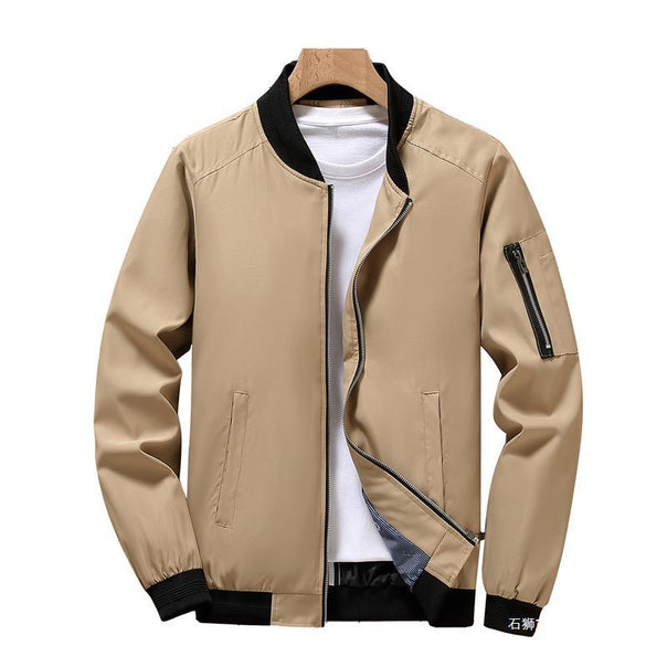 Men's bomber jacket in pilot style with arm pocket & ribbed cuffs Mune Fashion