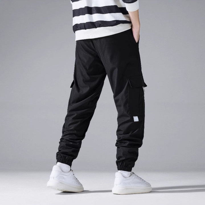 Men's Cargo Jogging Pants with Multi-Function Pockets, Drawstring Waistband & Elastic Ankle Cuffs Mune Fashion