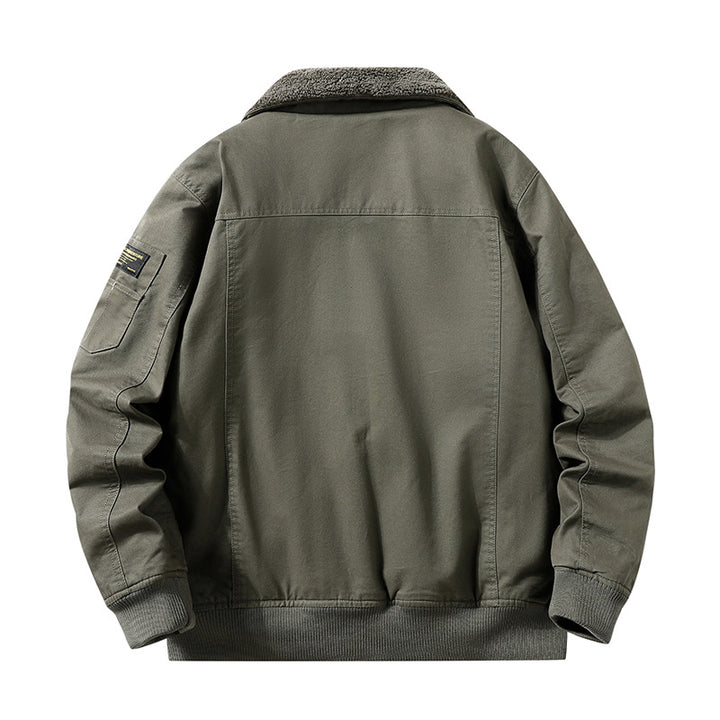 Men's military-inspired flight jacket with teddy lining & arm pocket Mune Fashion