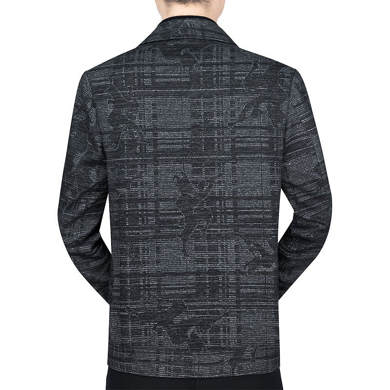 Men's short jacket in structured WMune fashion look with shirt collar and button placket Mune Fashion