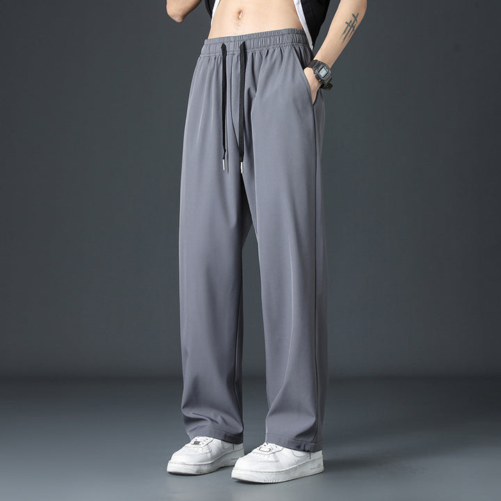 Men's Airy Leisure Pants with Elastic Waistband