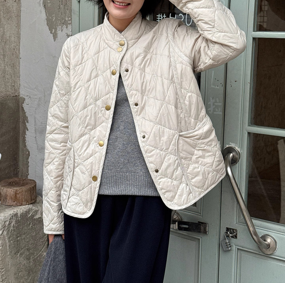 Ladies transitional jacket with quilted design Mune Fashion