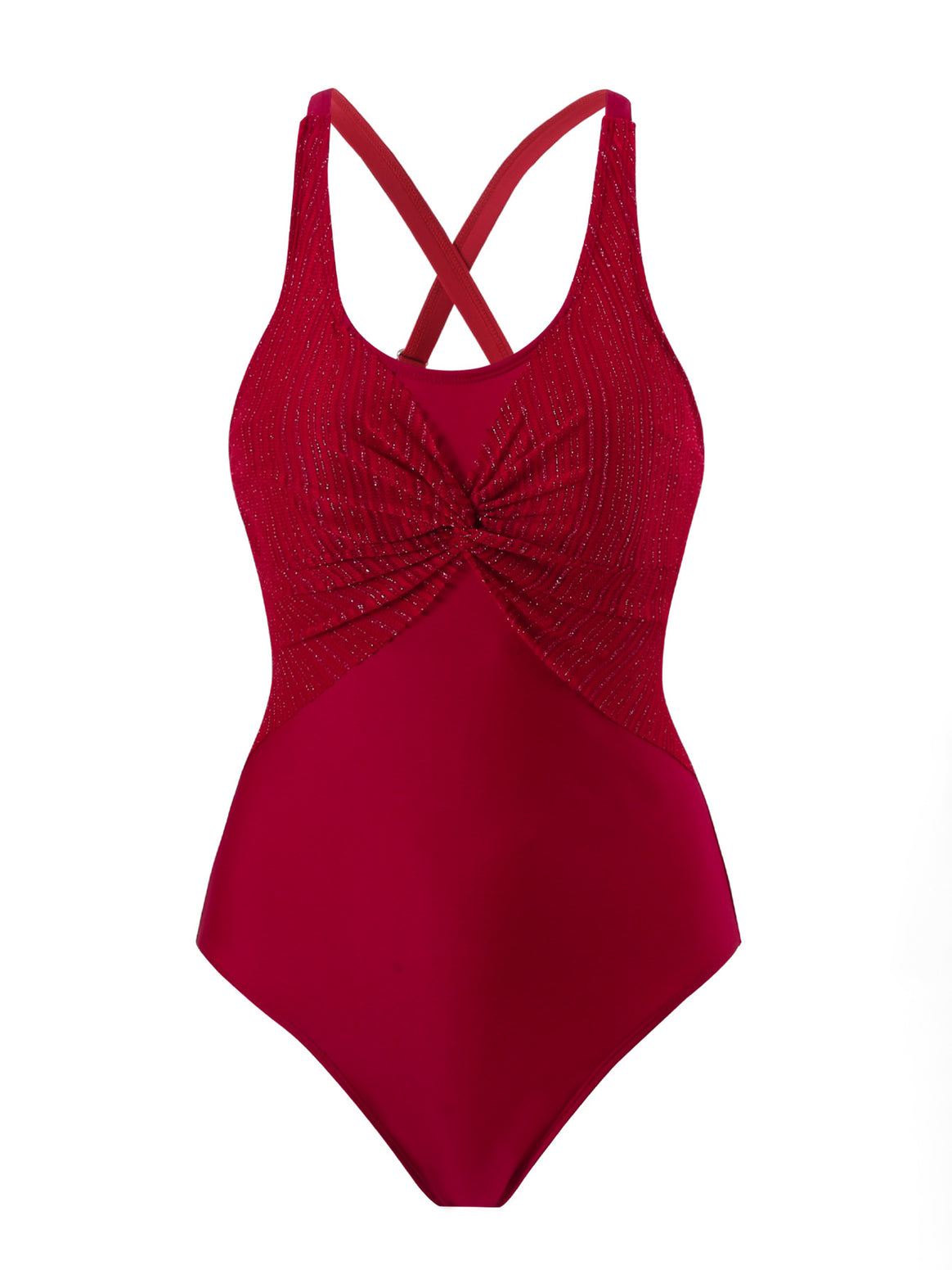 Ladies' one-piece swimsuit with sophisticated wrap design and stylish spaghetti straps Mune Fashion