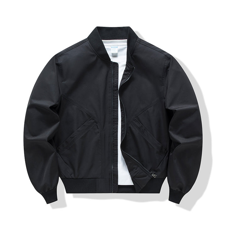 Men's Lightweight Transitional Jacket with High Collar and Practical Pockets Mune Fashion