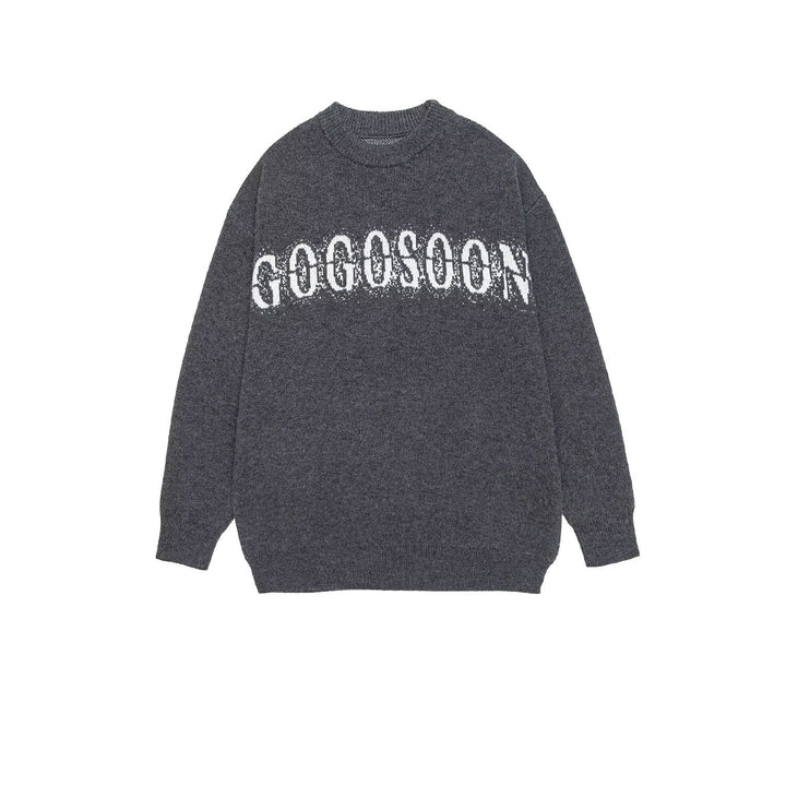 Women's Oversized Knit Sweater with Print Mune Fashion