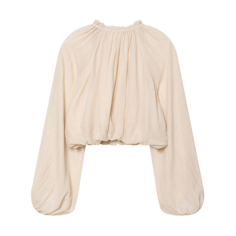 Women Maxi Skirt with High Waist, Side Decorative Cord and Wide Pleated Fall Mune Fashion