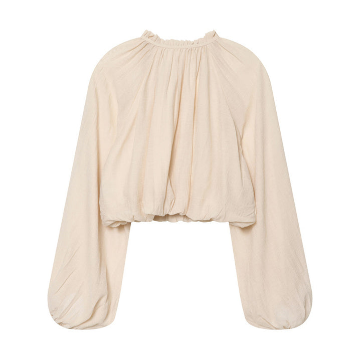 Women Maxi Skirt with High Waist, Side Decorative Cord and Wide Pleated Fall Mune Fashion