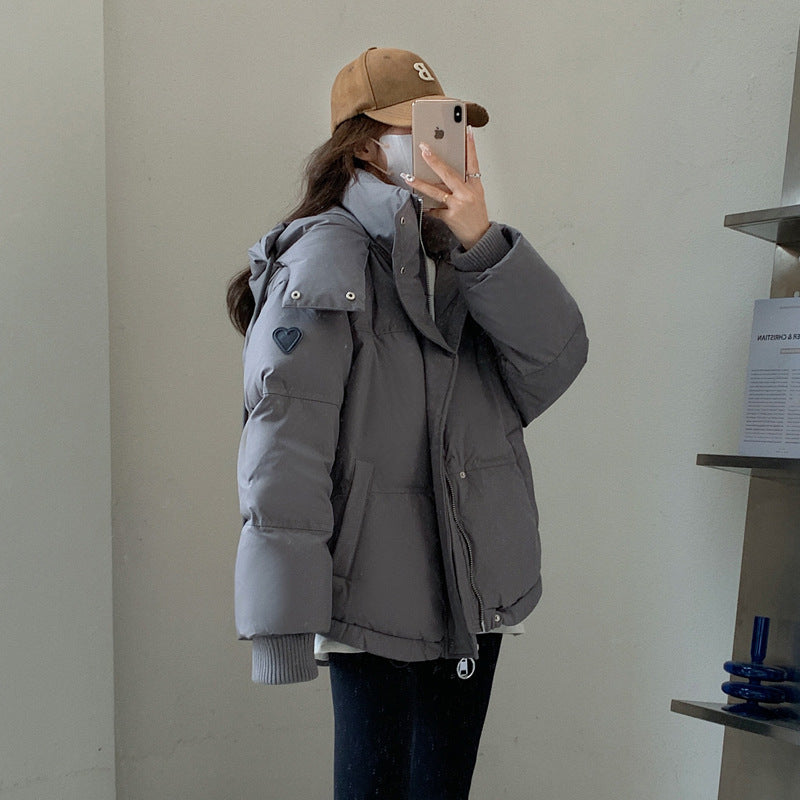 Women's oversized quilted winter jacket with hood and thermal insulation Mune Fashion