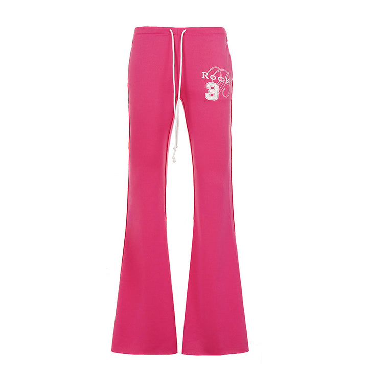 Ladies nan flared sweatpants with extra wide flare, elastic waistband and drawstring Mune Fashion