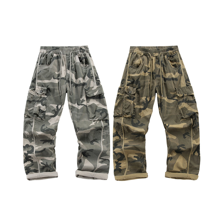Herren Cargohose mit elastischem Bund, Tunnelzug und Mehrfach‑Taschen Mune Fashion