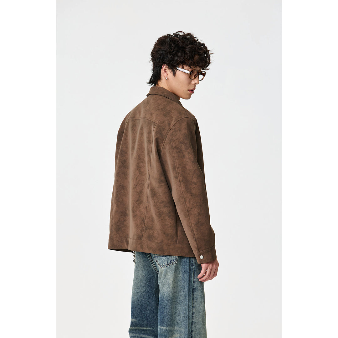 Unisex Short-cut Blouson in suede look with distinctive toggle closures Mune Fashion