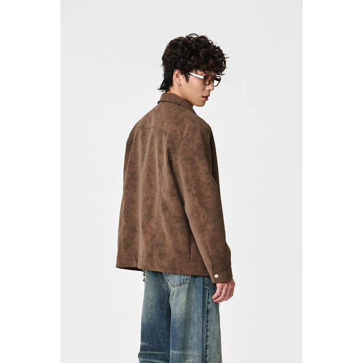 Unisex Short-cut Blouson in suede look with distinctive toggle closures Mune Fashion