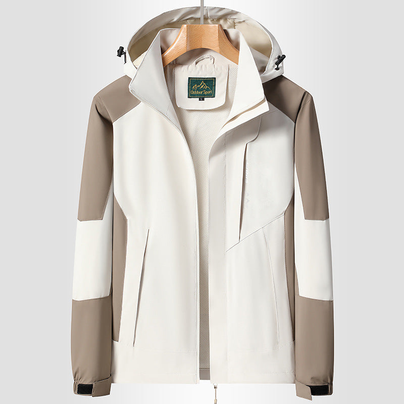 Women Softshell Trekking Jacket with breathable membrane, adjustable hood and colorblock design Mune Fashion