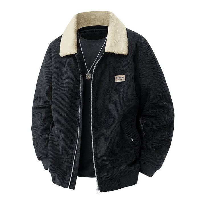 Men's stylish utility jacket with teddy collar Mune Fashion