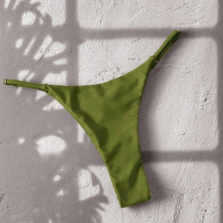 Women’s bikini bottom with fashionable high cut and adjustable straps Mune Fashion